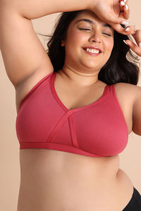 Zivame True Curv Double Layered Non Wired Full Coverage Super Support Bra - Garnet Rose — thumbnail 5